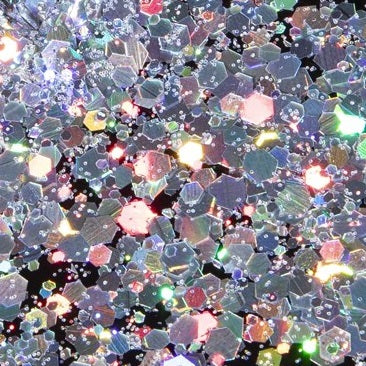 Silver Hex Glitter