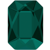 Swarovski® Flatback  Emerald Cut - Emerald