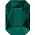 Swarovski® Flatback  Emerald Cut - Emerald