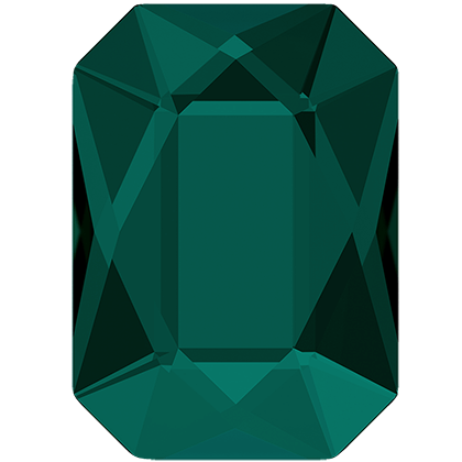 Swarovski® Flatback  Emerald Cut - Emerald