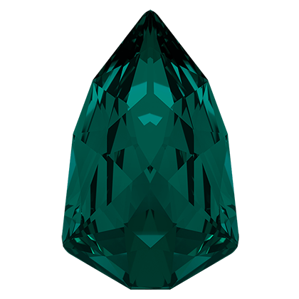 Swarovski® Pointed Back Trilliant Slim - Emerald