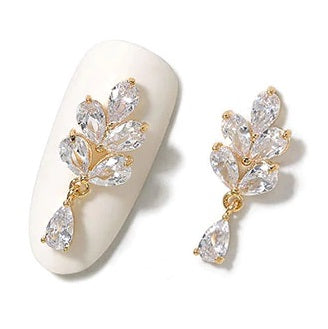 Crystal Leaf Charms