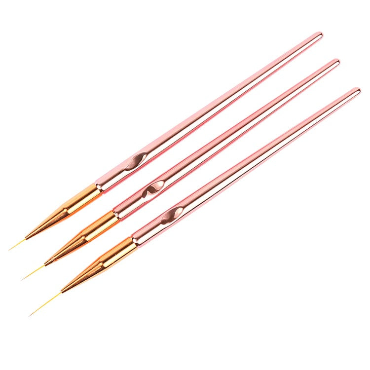 Rose Gold Striper Brush Set