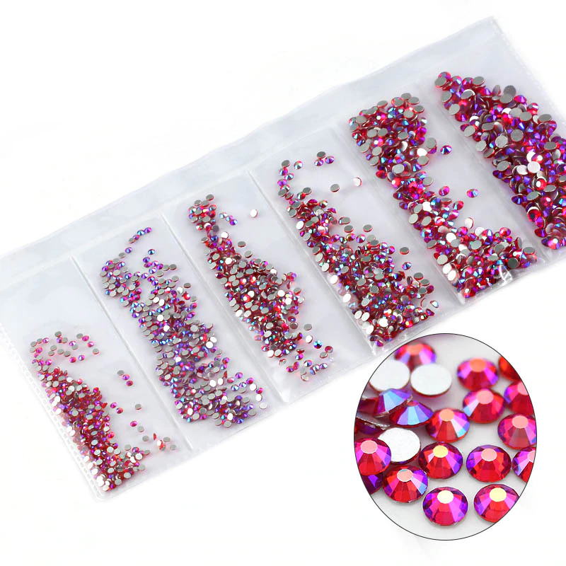 Multi Sized Rhinestone Pack - Light Siam AB