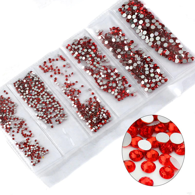 Multi Sized Rhinestone Pack - Scarlet