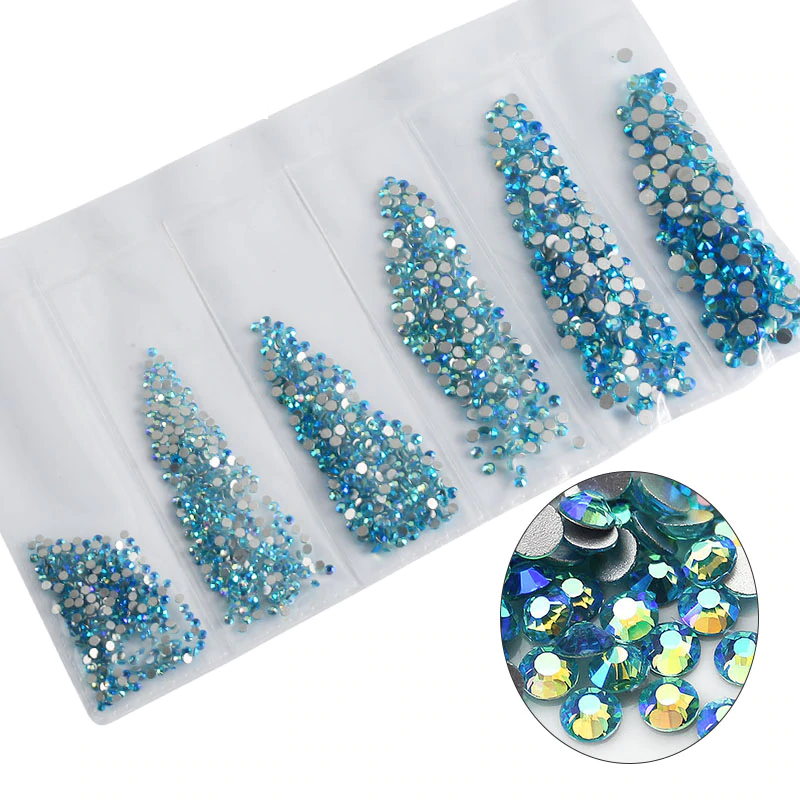 Multi Sized Rhinestone Pack - Sapphire AB