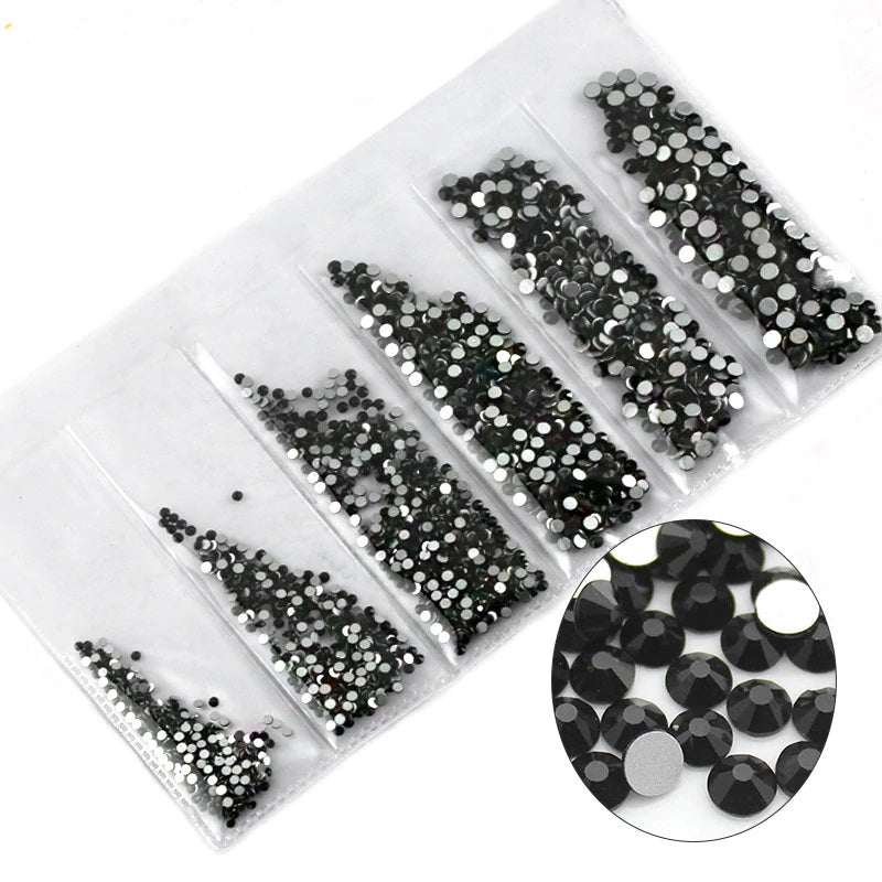 Multi Sized Rhinestone Pack - Black