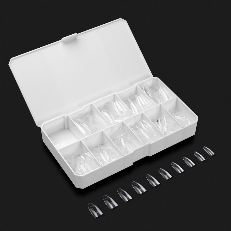 Apres Gel-X™ French Manicure Tips - Natural Coffin Medium