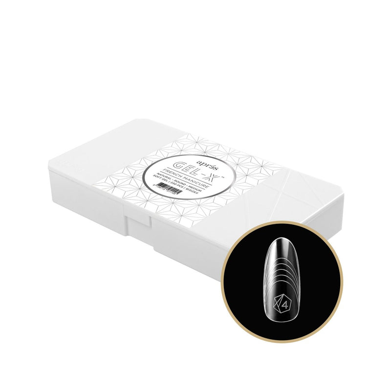 Apres Gel-X™ French Manicure Natural Round Medium Box of Tips