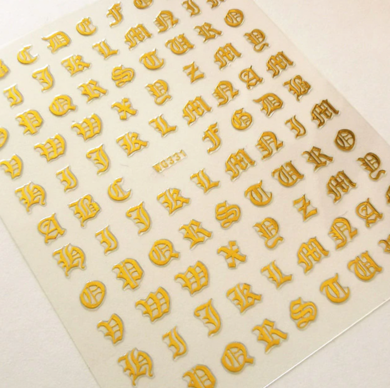 Old English Sticker Sheet - Various Colours