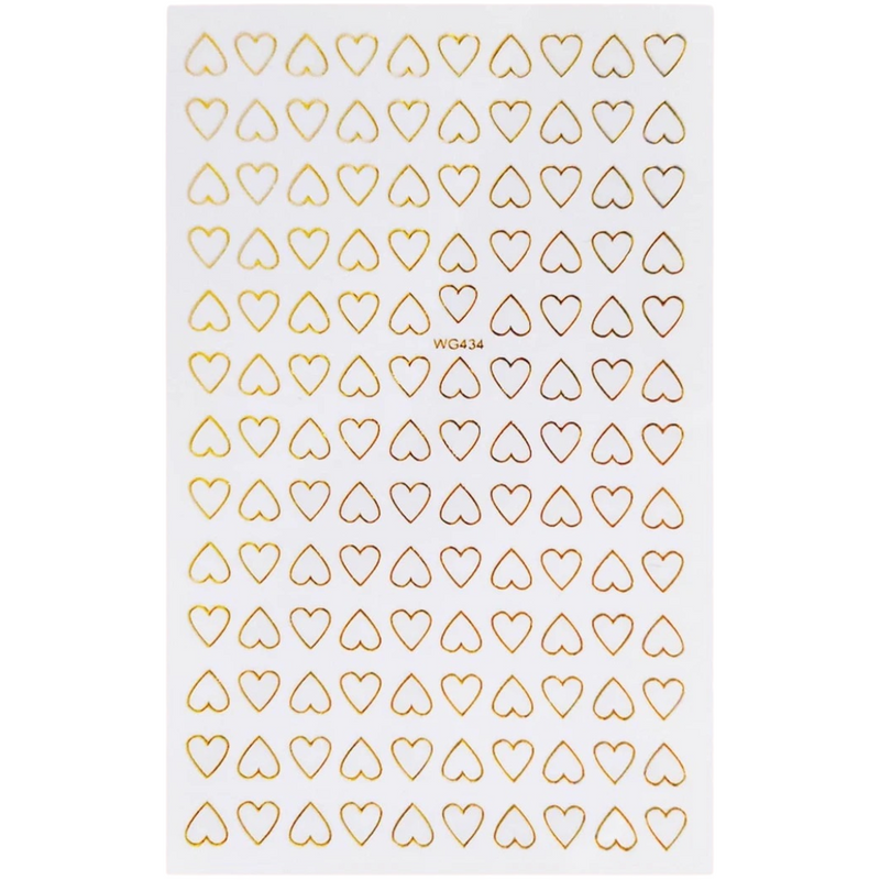 Gold Hearts Sticker Sheet