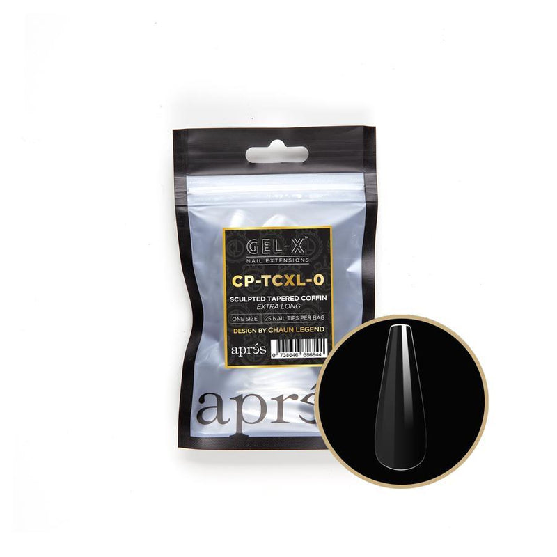 Chaun Legend x Aprés Gel-X Tips- Sculpted Tapered Coffin XL Refill Bags