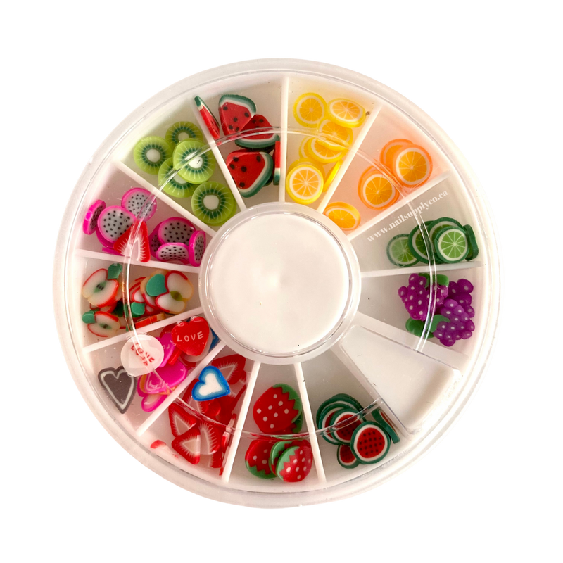 Fruit Slices Wheel Nail Art